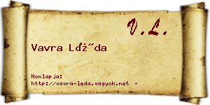 Vavra Léda névjegykártya